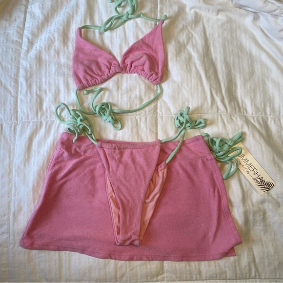 Summer haus light pink 3 piece bikini set - Picture 3 of 4